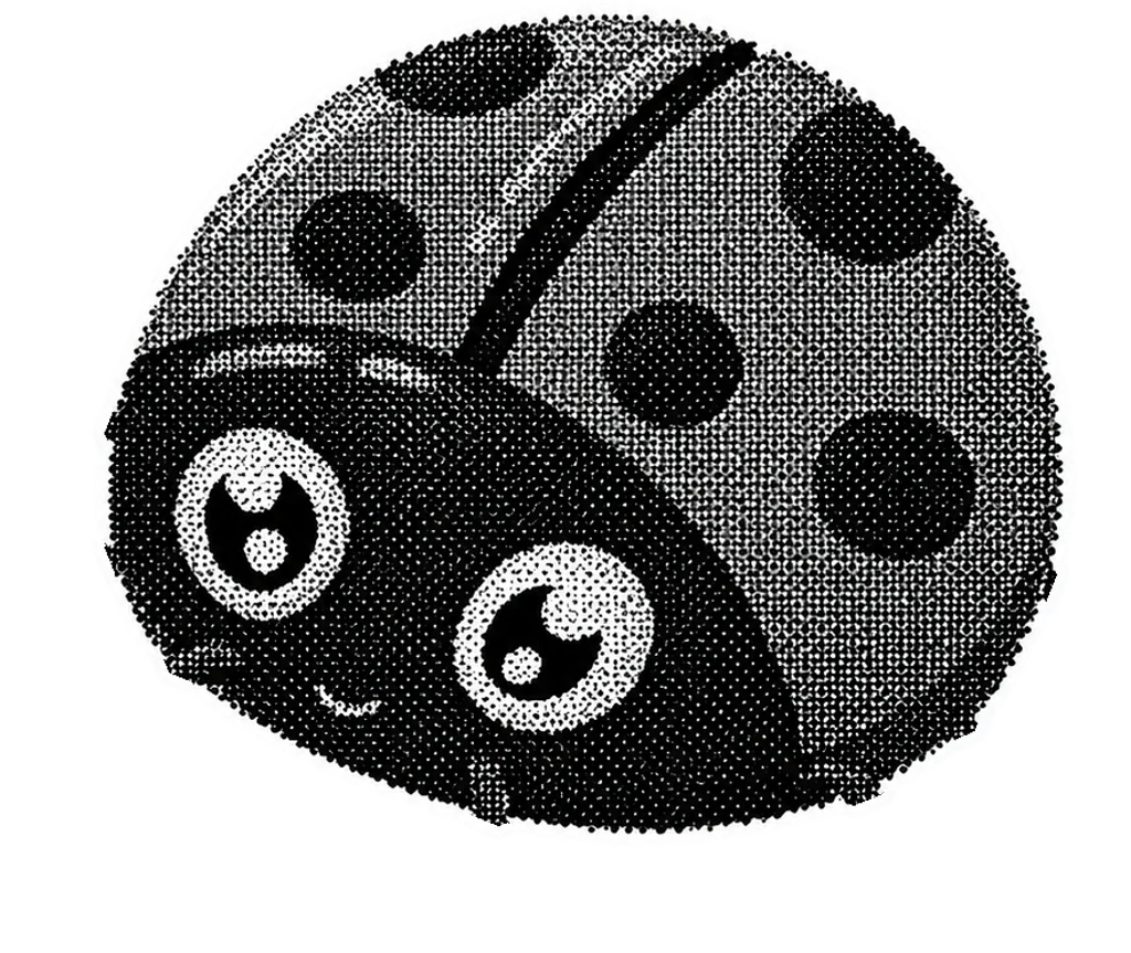 Jitterbug, a friendly stippled ladybug